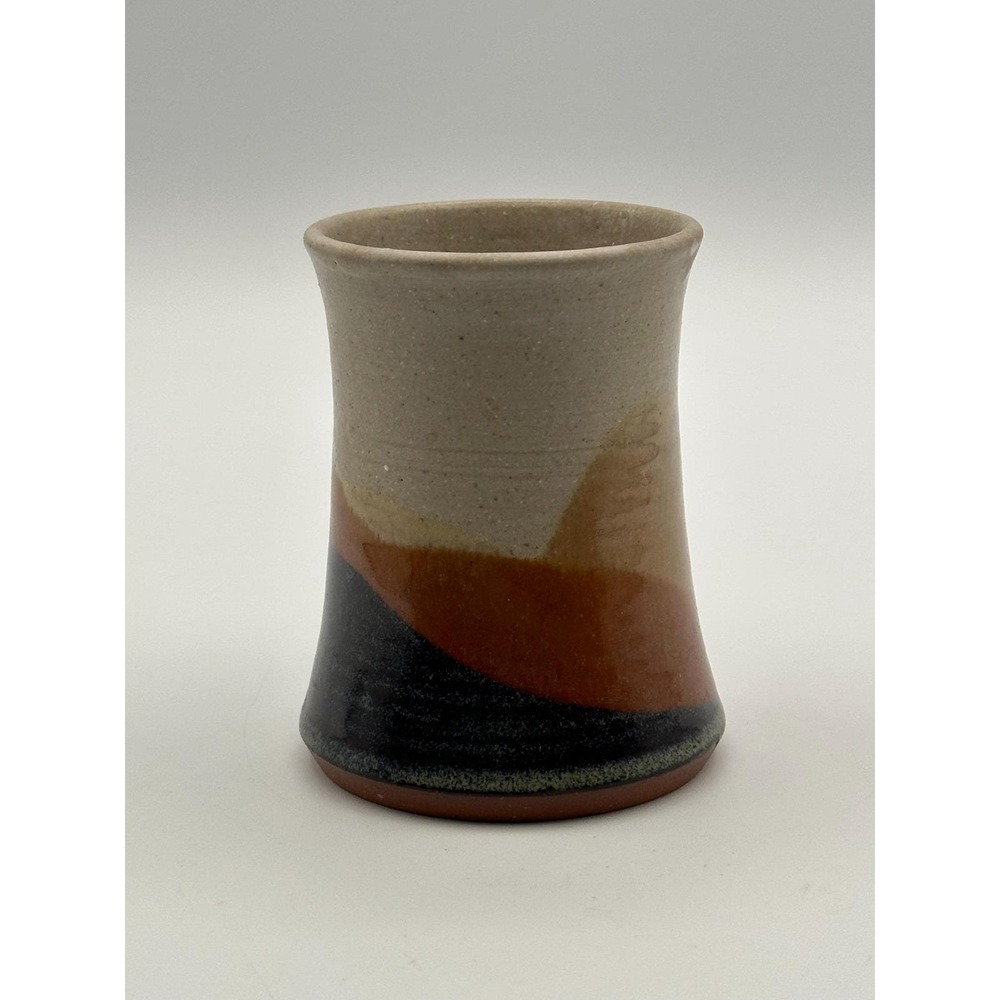 Artist Signed Studio Pottery Tumbler Handmade Ceramic Cup